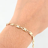 Pulso Rustico Canotillo 3.65gr / 18.5cm / 4.7mm Oro Amarillo 18K ©