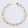 Pulso Rustico Español Cruzado 3.75gr / 17cm / 4.5mm Oro Amarillo 18K ©