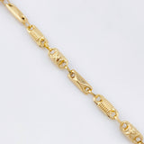 Pulso Rustico Español Cruzado 3.75gr / 17cm / 4.5mm Oro Amarillo 18K ©