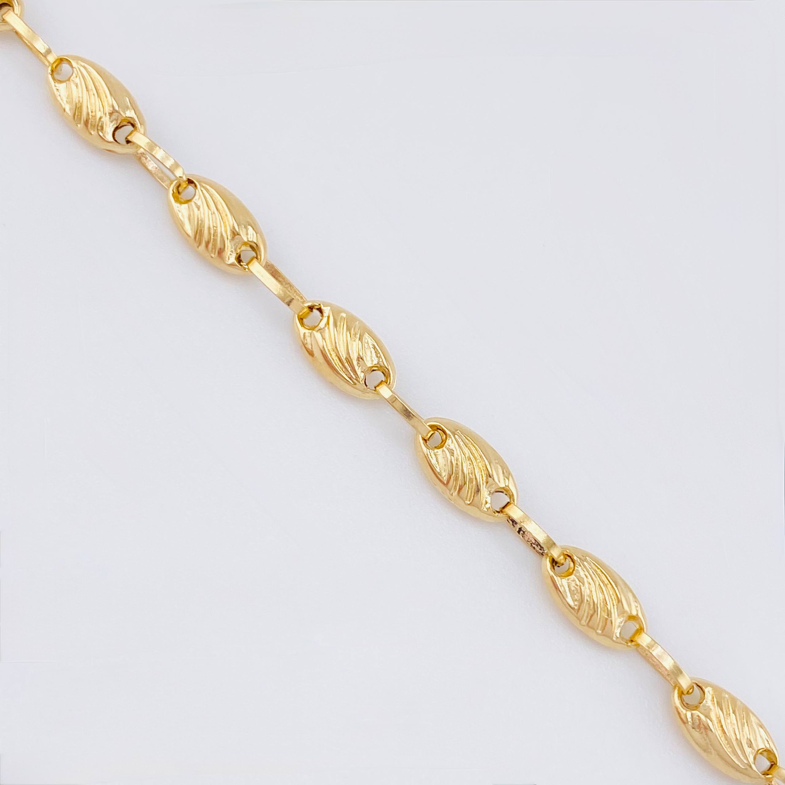 Pulso Rustico Ojivas Curvas 3.05gr / 19cm / 4mm Oro Amarillo 18K *