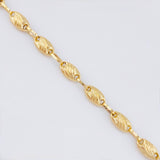 Pulso Rustico Boya Ojivas Curvas 3.45gr / 17.5cm / 4.5mm Oro Amarillo 18K