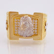 Anillo Rostro Cristo 8.1gr / T10 / Oro Amarillo 18K *