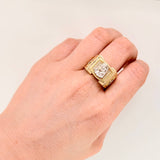 Anillo Rostro Cristo 8.1gr / T10 / Oro Amarillo 18K *