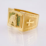 Anillo Caballo Cruzado 7.7gr / T10 / Oro Amarillo 18K