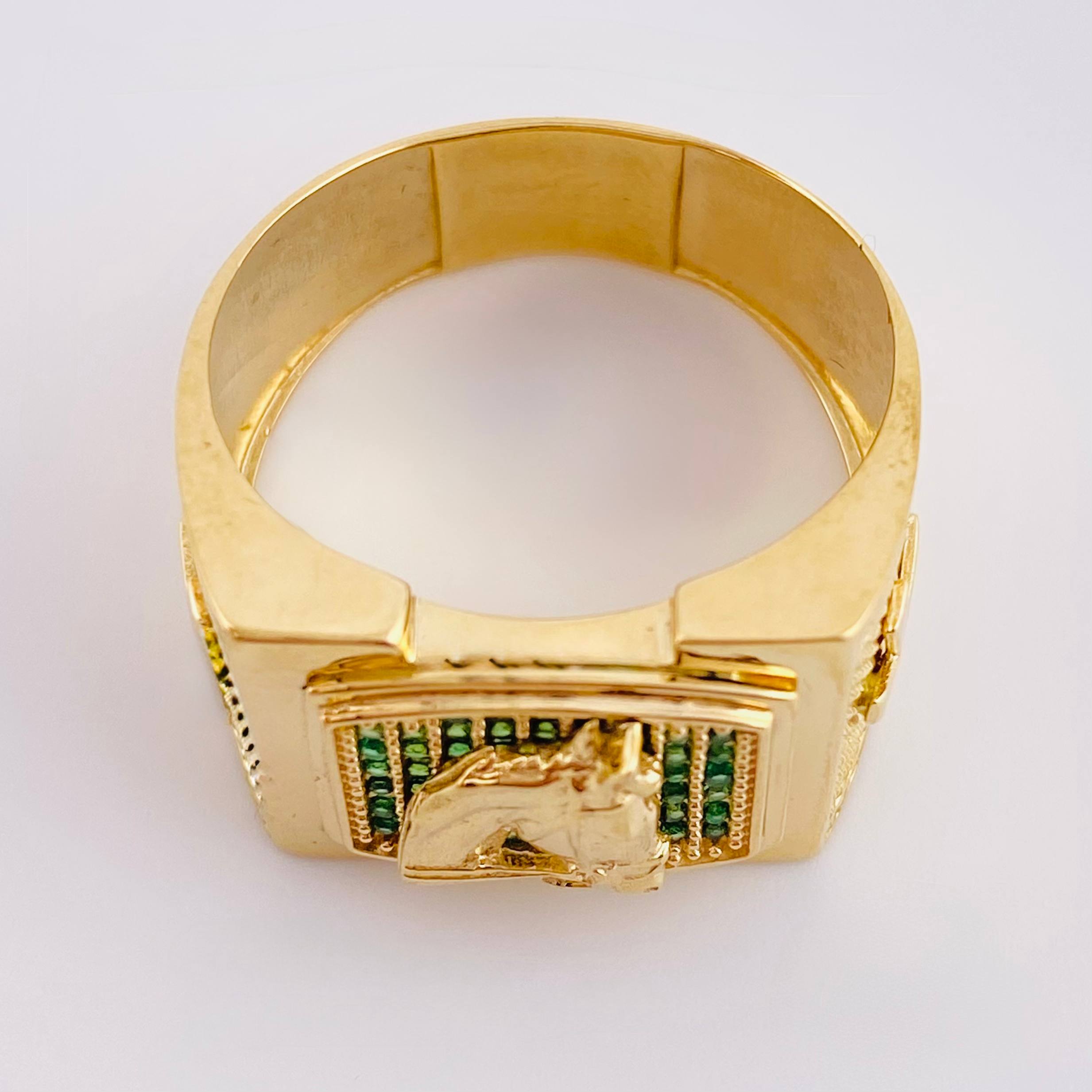 Anillo Caballo Cruzado 7.7gr / T10 / Oro Amarillo 18K