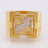 Anillo Caballo 7gr / T10 1/2 / Oro Amarillo 18K *