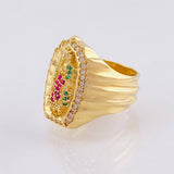 Anillo Virgen Guadalupe 9.3gr / T10 1/2 / Oro Amarillo 18K