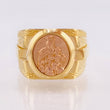 Anillo Virgen Del Carmen 8.05gr / T10 1/4 / Dos Oros Amarillo Rosa 18K