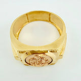 Anillo Virgen Del Carmen 8.05gr / T10 1/4 / Dos Oros Amarillo Rosa 18K