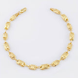 Pulso Rustico Corona Canotillo 3.85gr / 18.5cm / 4.5mm Oro Amarillo 18K *