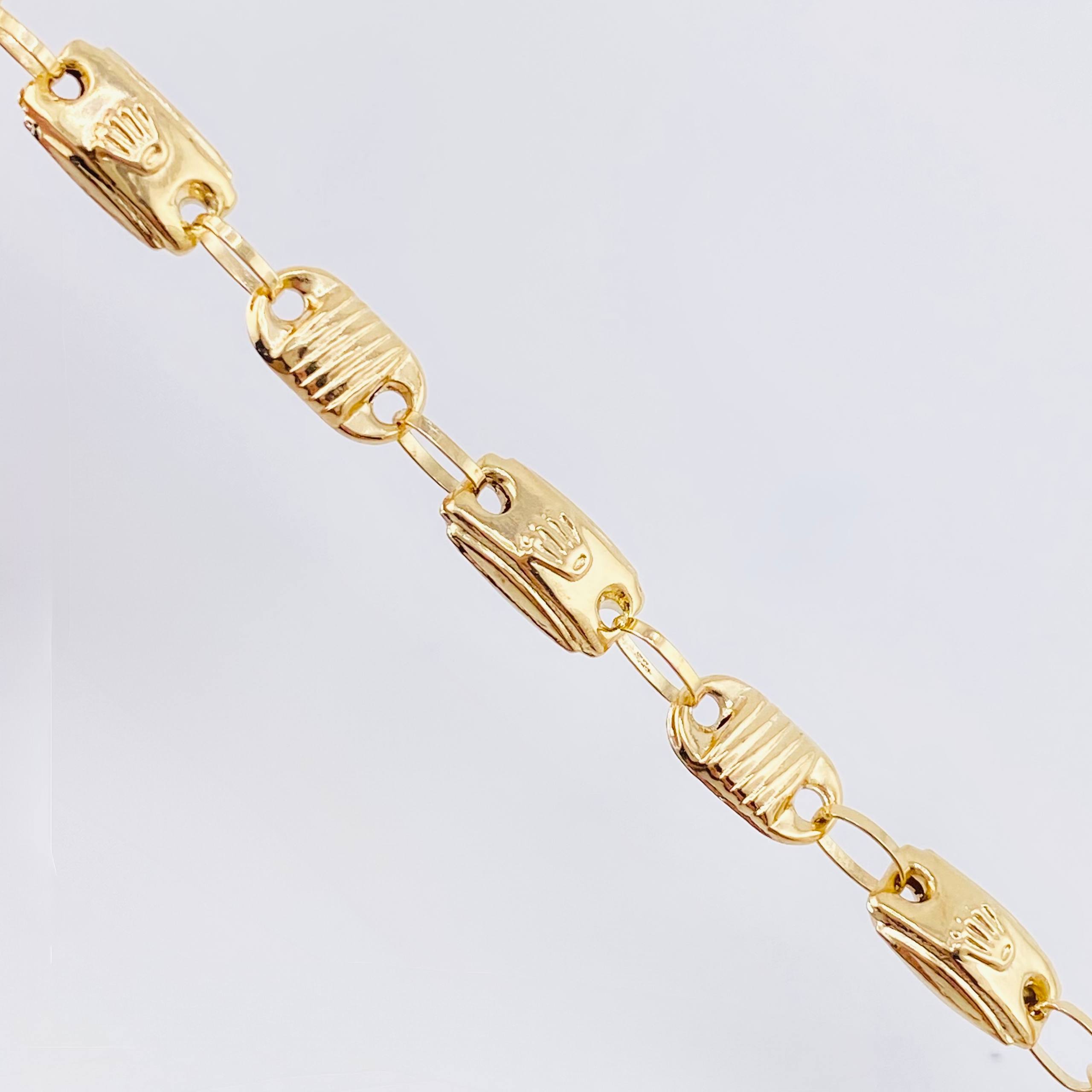 Pulso Rustico Corona Canotillo 3.85gr / 18.5cm / 4.5mm Oro Amarillo 18K *