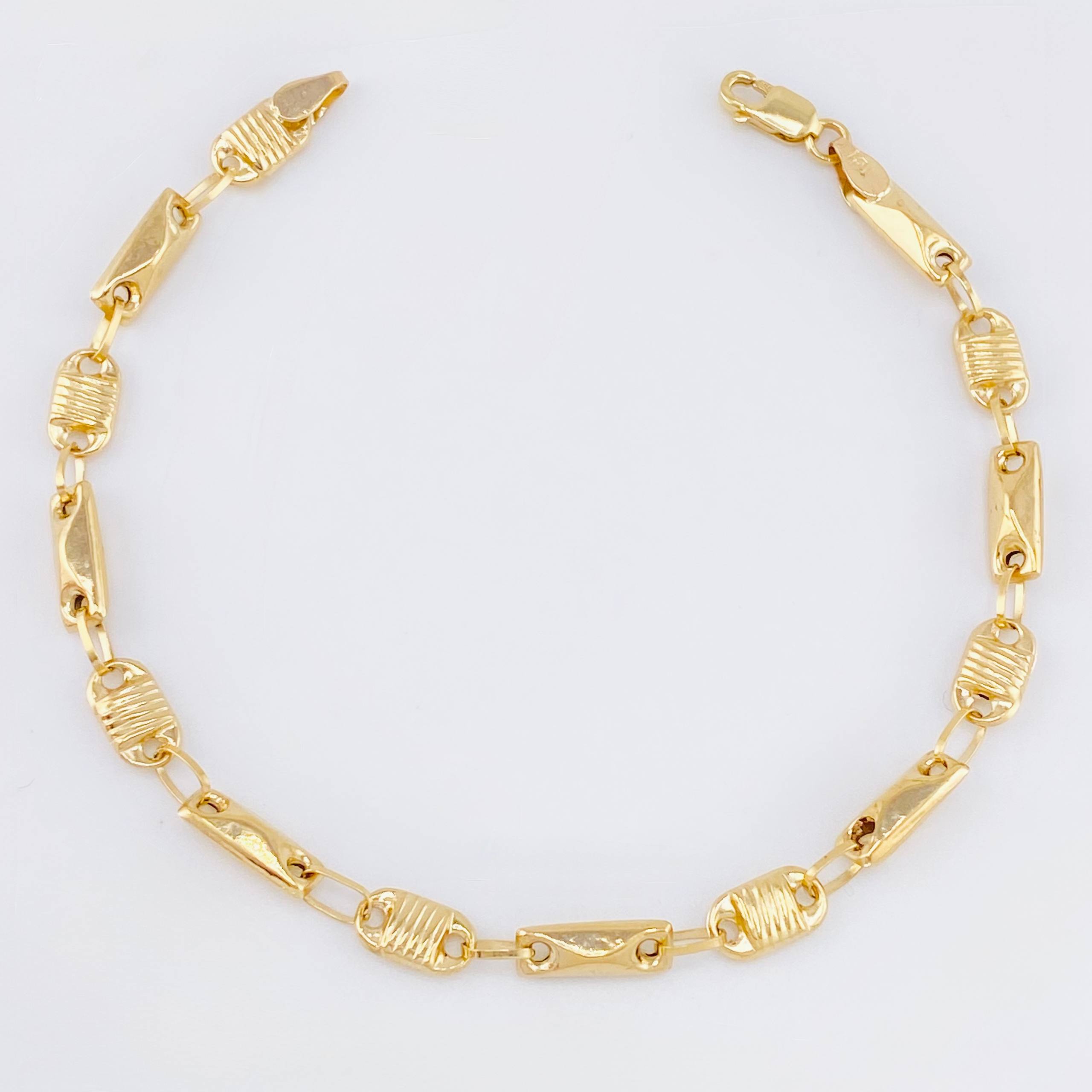 Pulso Rustico Adije Canotillo 4.3gr / 21.5cm / 4.7mm Oro Amarillo 18K