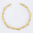 Pulso Rustico Barril Corona Rayada 4.4gr / 19cm / 5.5mm Oro Amarillo 18K *
