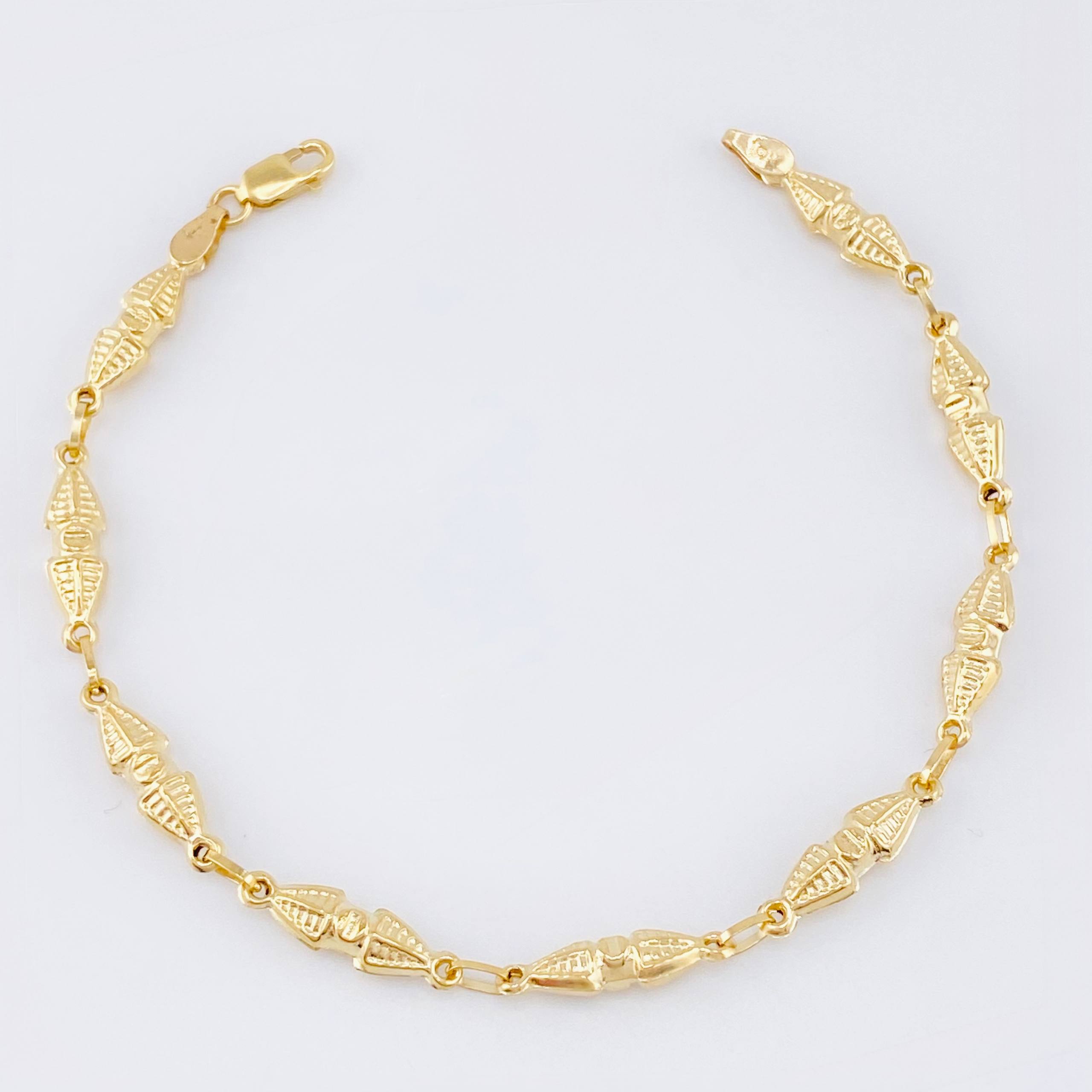 Pulso Rustico Dubai 3.65gr / 18cm / 4.5mm Oro Amarillo 18K ©