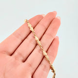 Pulso Rustico Dubai 3.65gr / 18cm / 4.4mm Oro Amarillo 18K *