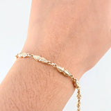 Pulso Rustico Dubai 3.65gr / 18cm / 4.5mm Oro Amarillo 18K ©