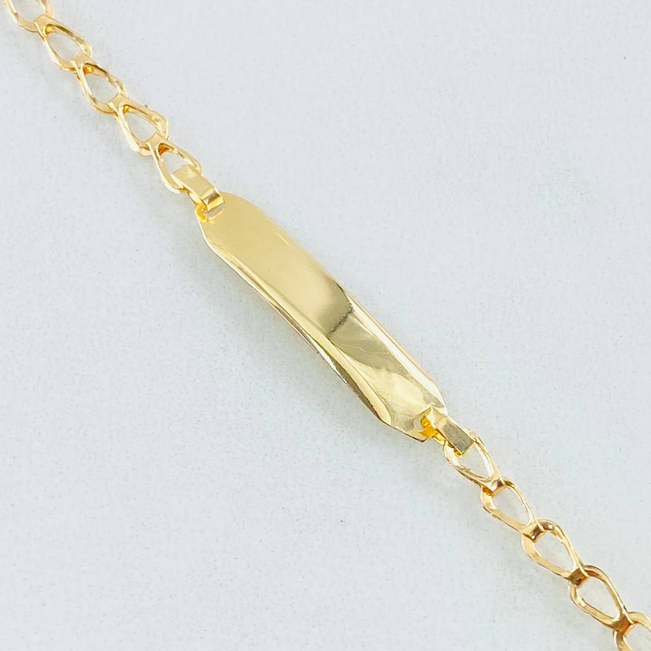 Pulso Bebé Espiga Placa Rectangular 1.35gr / 16cm / Oro Amarillo 18K *