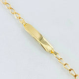 Pulso Bebé Espiga Placa Rectangular 1.35gr / 16cm / Oro Amarillo 18K *
