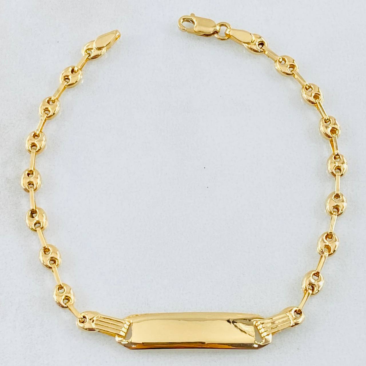 Pulso Bebé GC Placa Rectangular 2.3gr / 15cm / Oro Amarillo 18K *