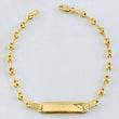 Pulso Bebé GC Placa Rectangular 2.3gr / 15cm / Oro Amarillo 18K *