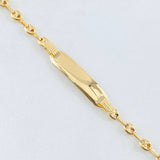 Pulso Bebé GC Placa Rectangular 2.3gr / 15cm / Oro Amarillo 18K *