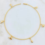 Tobillera Aro Seguido Dijes 3.8gr / 26cm / Oro Amarillo 18K *