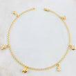 Tobillera Aro Seguido Dijes 3.7gr / 26cm / Oro Amarillo 18K *