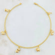 Tobillera Aro Seguido Dijes 3.8gr / 24.5cm / Oro Amarillo 18K *