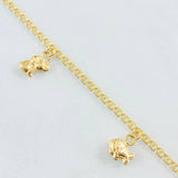 Tobillera Aro Seguido Dijes 3.8gr / 24.5cm / Oro Amarillo 18K *