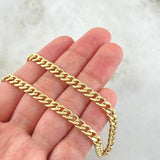 Cadena Cubana 6.9gr / 60cm / Oro Amarillo +1 18K ©