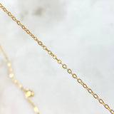 Cadena Aro Seguido Trébol VCyA 3.9gr / 45cm / 1.5mm Onix Negro Punteado Oro Amarillo Nac.Esp. 18K ©