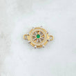 Herraje Timón Móvil 3.8gr / 1.7cm-2.4cm / Circones Blancos Verde Dos Oros Amarillo Blanco 18K ©