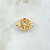 Herraje Timón Móvil 3.8gr / 1.7cm-2.4cm / Circones Blancos Verde Dos Oros Amarillo Blanco 18K ©