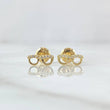 Topos Gafas 0.65gr / 3.6mm Circones Blancos Oro Amarillo 18K *