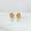 Topos Corazón Oblicuo 0.6gr / 5mm Silueta Circon Blanco Oro Amarillo 18K