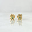 Topos Rana Animada 0.6gr / 6mm Circones Blancos Verde Oro Amarillo 18K ©