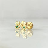 Topos Rana Animada 0.6gr / 6mm Circones Blancos Verde Oro Amarillo 18K ©