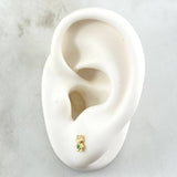 Topos Rana Animada 0.6gr / 6mm Circones Blancos Verde Oro Amarillo 18K ©