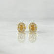 Topos Letra O 0.7gr / 6mm Circones Blancos Oro Amarillo 18K