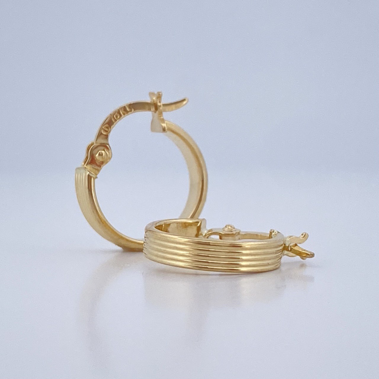 Candongas Andy 0.9gr / 1.5cm / Oro Amarillo 18K &