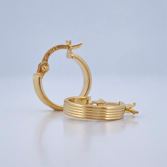 Candongas Andy 0.9gr / 1.5cm / Oro Amarillo 18K &