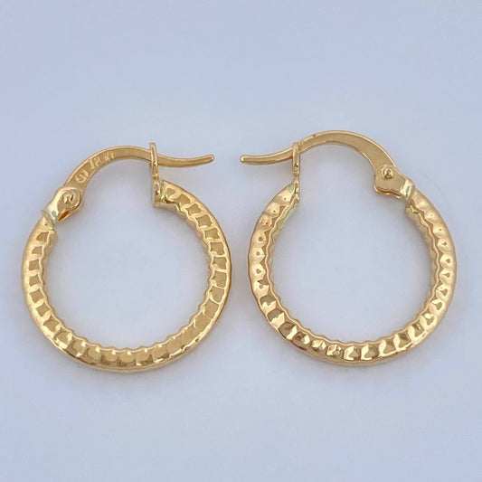 Candongas Iris 1.3gr / 2cm / Oro Amarillo 18K &