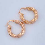 Candongas Kari 3.45gr / 2.5cm / Oro Rosa 18K &