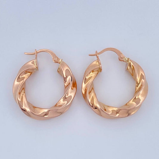 Candongas Kari 3.45gr / 2.5cm / Oro Rosa 18K &