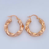 Candongas Kari 3.45gr / 2.5cm / Oro Rosa 18K &