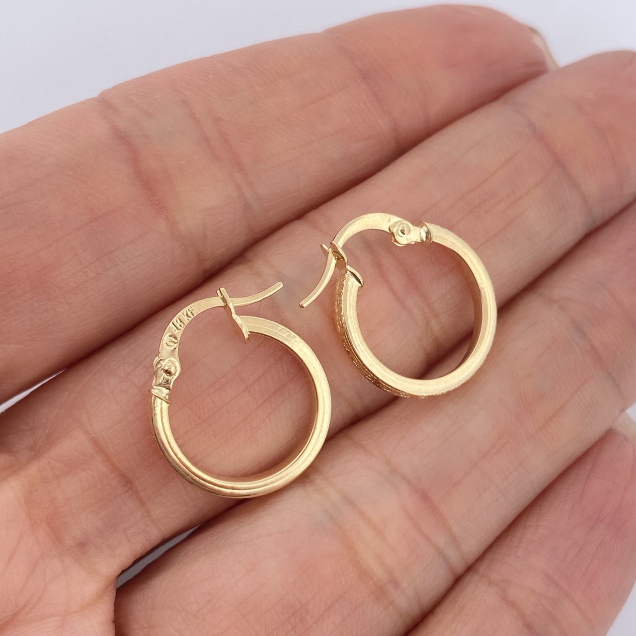 Candongas Tribal 1.05gr / 1.8cm / Oro Amarillo 18K &