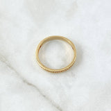 Anillo Argolla Basteada 3.95gr / T10 3/4 / Circones Blancos Oro Amarillo 18K ©