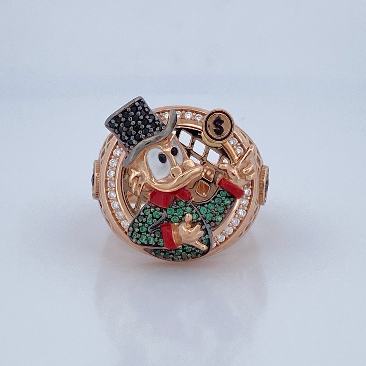 Anillo Pato Millonario Inspirado 11.6gr / T10 3/4 / Oro 18K &