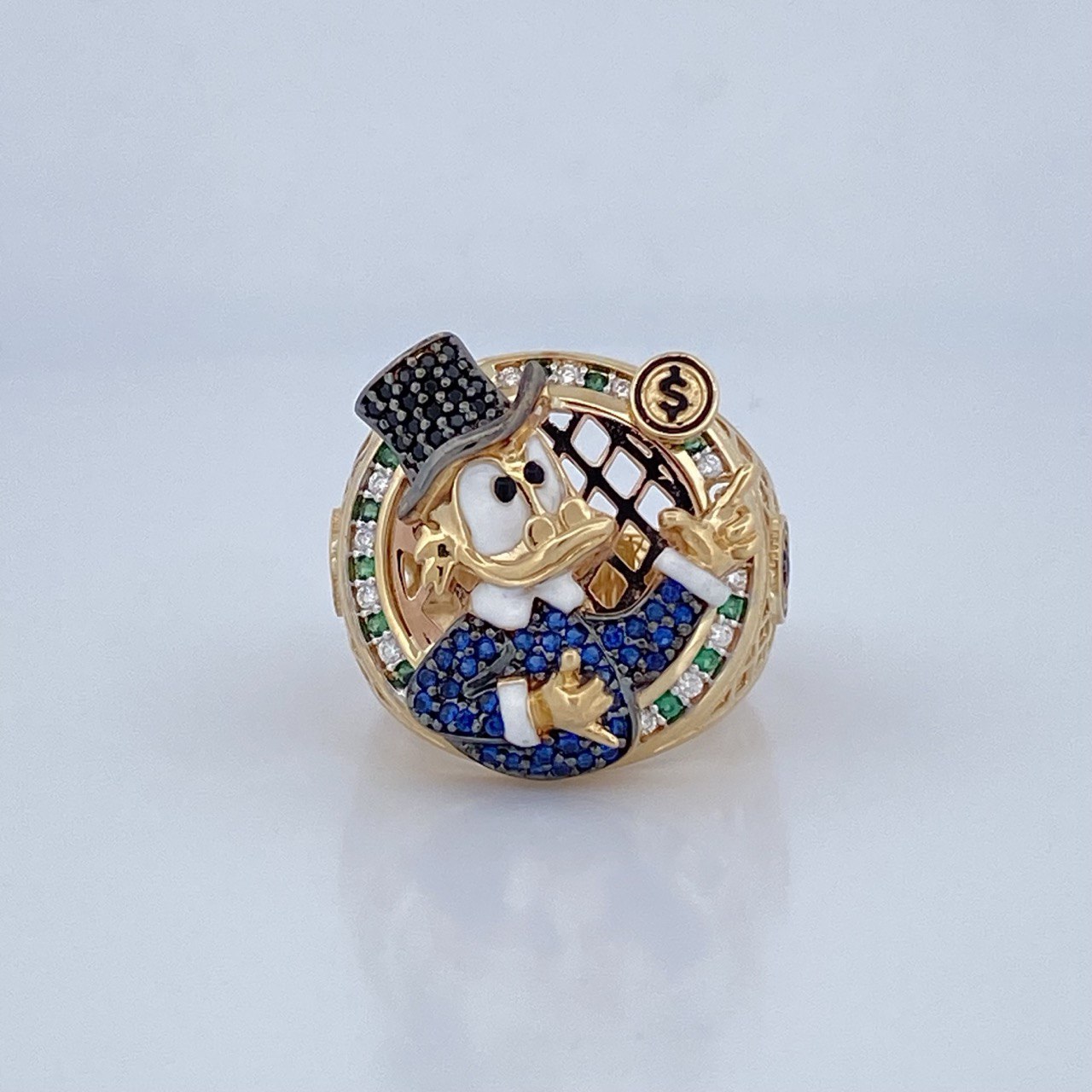 Anillo Pato Millonario Inspirado 10.3gr / T8 3/4 / Oro 18K &