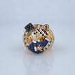 Anillo Pato Millonario Inspirado 10.3gr / T8 3/4 / Oro 18K &